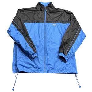 David Carey Ford Windbreaker Mens XL Blue Black Racing Jacket
